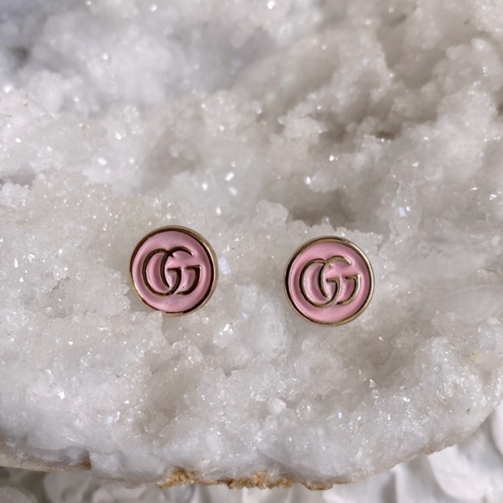 New! GUCCI handmade up-cycled buttons into earrings!